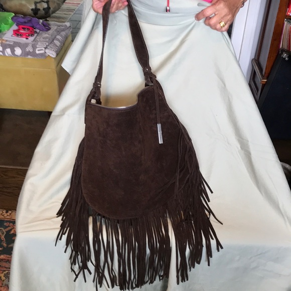Cowboy Genuine Suede Tassel Boho Bag - Picture 1 of 3